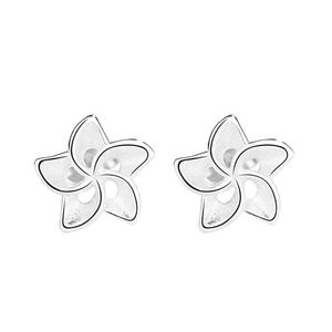S925 Silver Fashion Petal Stud Earrings